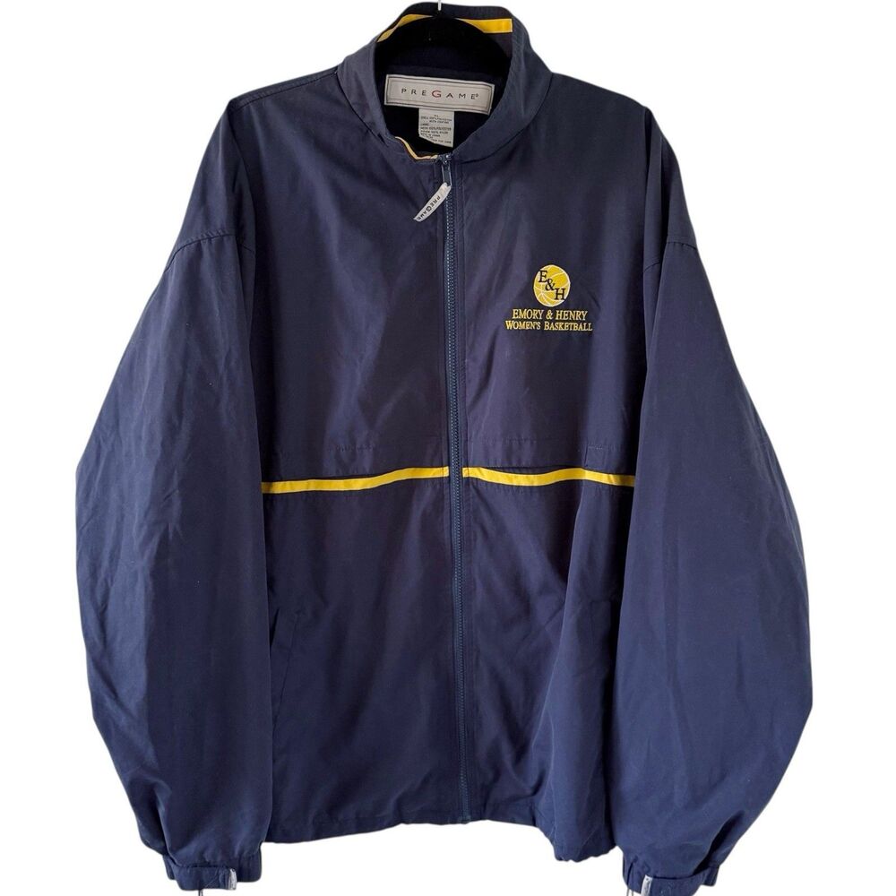 Women's Emory & Henry Basketball Blue Windbreaker Jacket XL Extra Large Full Zip